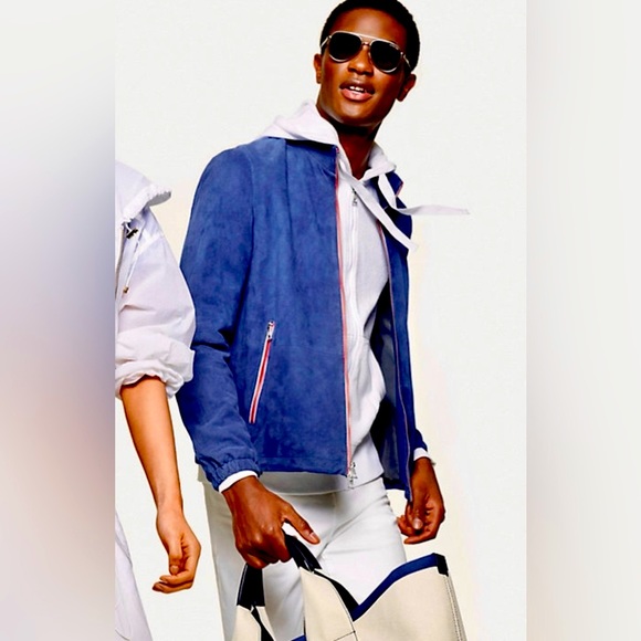 - Michael Kors Perforated Suede Jacket. Excellent quality and condition. - Picture 2 of 6